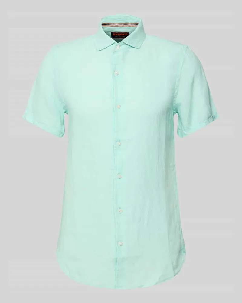 Superdry. Regular Fit Freizeithemd aus reinem Leinen 