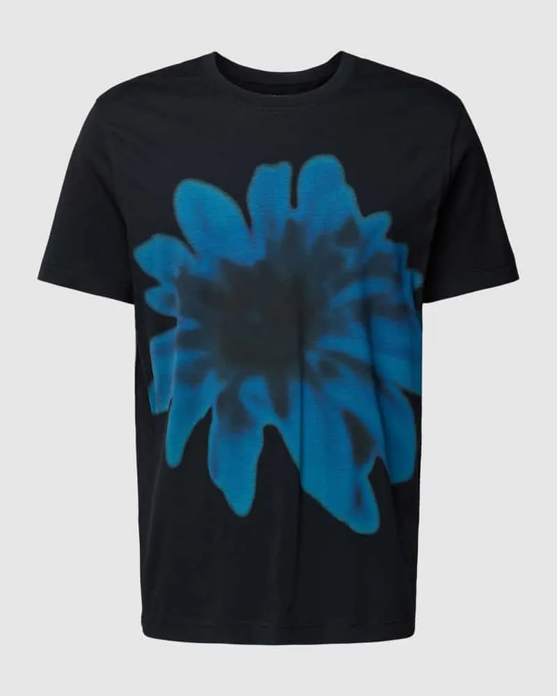 Esprit T-Shirt mit Motiv-Print Modell 'Pima Black