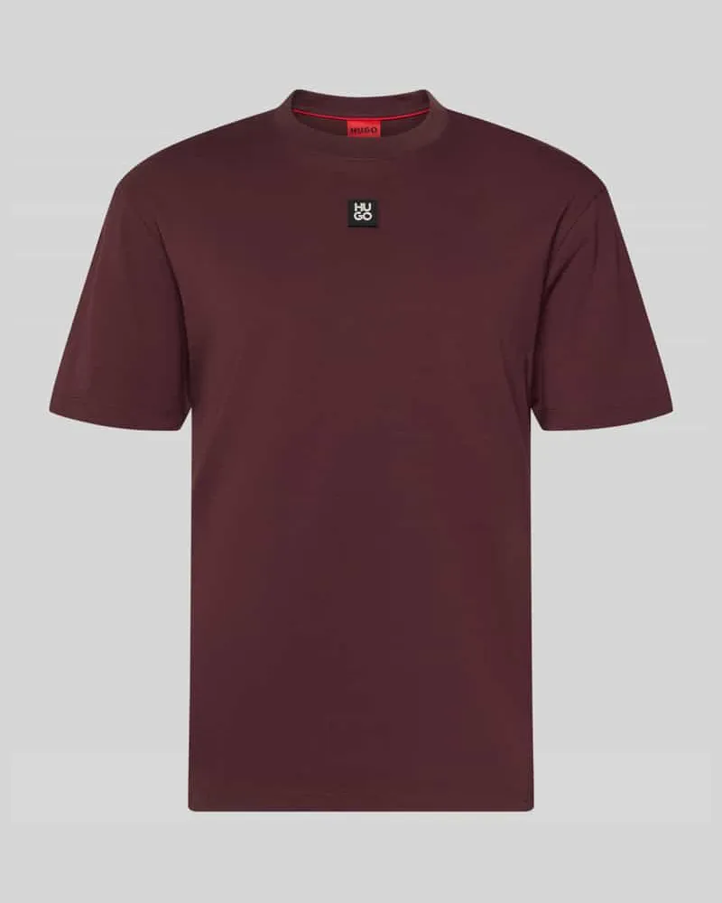 HUGO BOSS Regular Fit T-Shirt aus reiner Baumwolle Modell 'DALILE Bordeaux