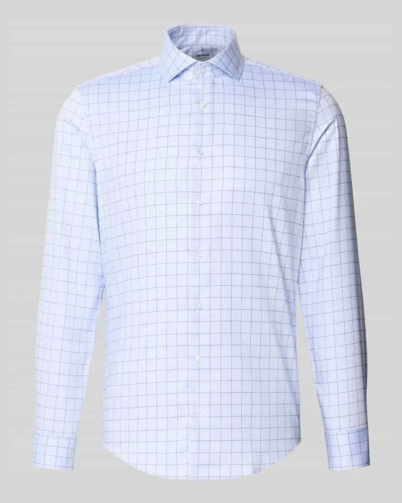 Seidensticker Slim Fit Business-Hemd mit Kentkragen Bleu
