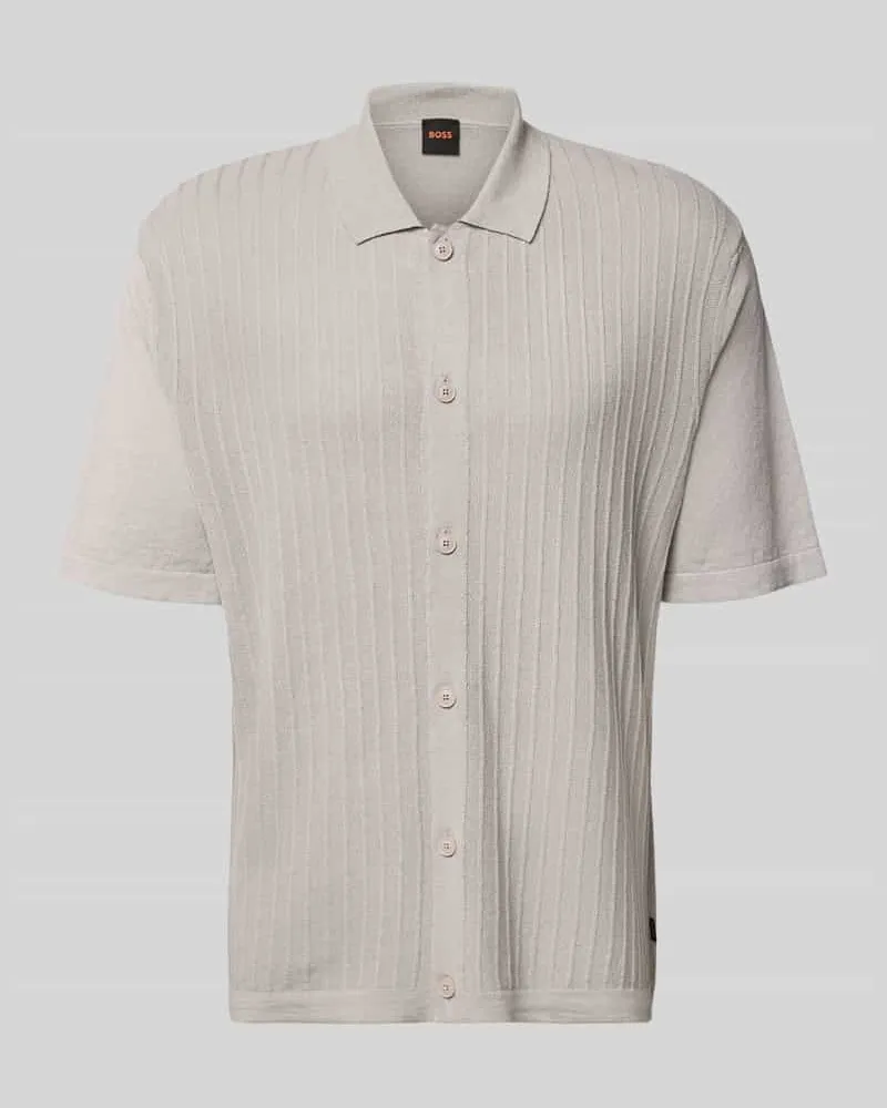 HUGO BOSS Poloshirt aus Leinen-Baumwoll-Mix Modell 'AMICINO Sand