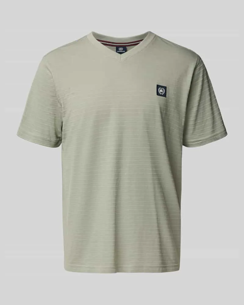 Lerros T-Shirt mit V-Ausschnitt 