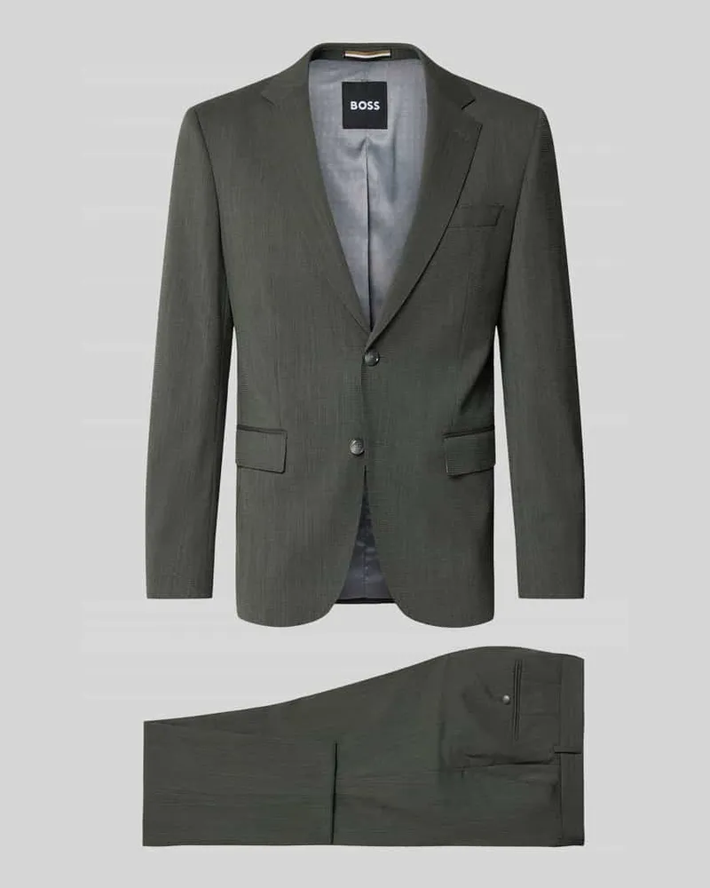 HUGO BOSS Slim Fit Anzug mit Schurwoll-Anteil Modell 'H-HUGE 
