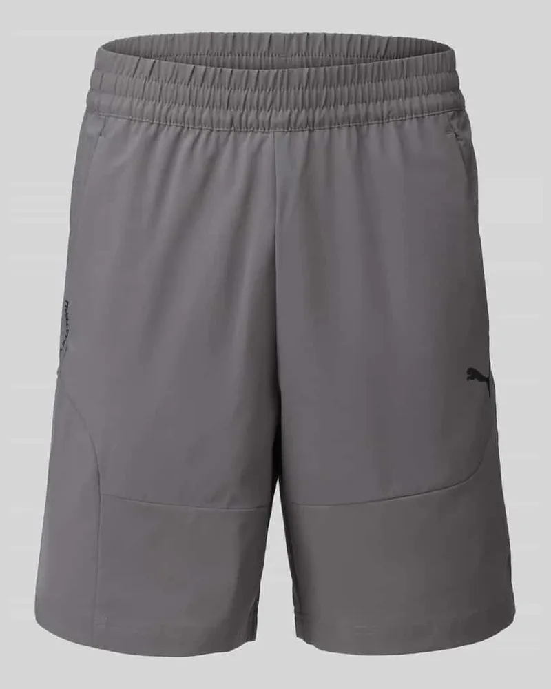 Puma Regular Fit Sportshorts mit Label-Print Anthrazit