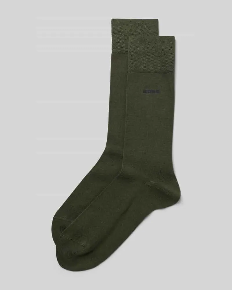 HUGO BOSS Socken aus Viskose-Mix im 2er-Pack Oliv