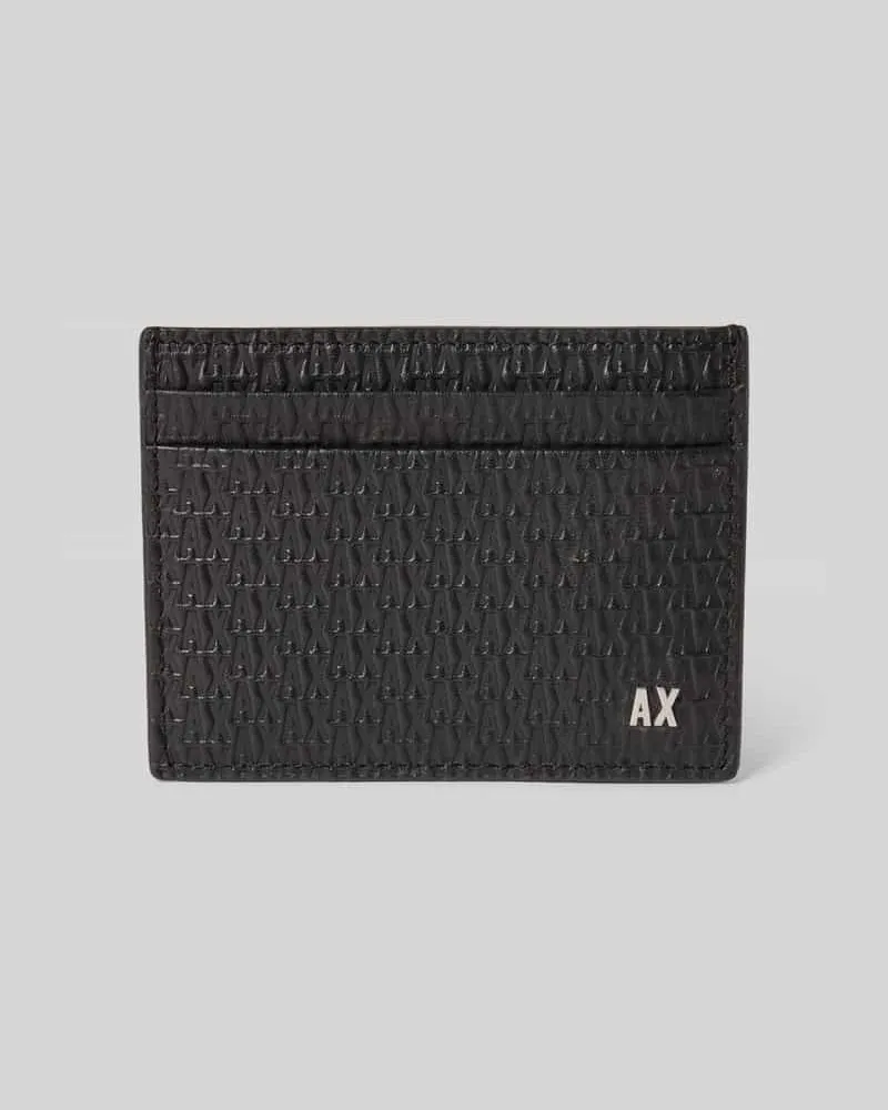 Armani Exchange Kartenetui aus reinem Leinen Modell 'CREDIT CARD 