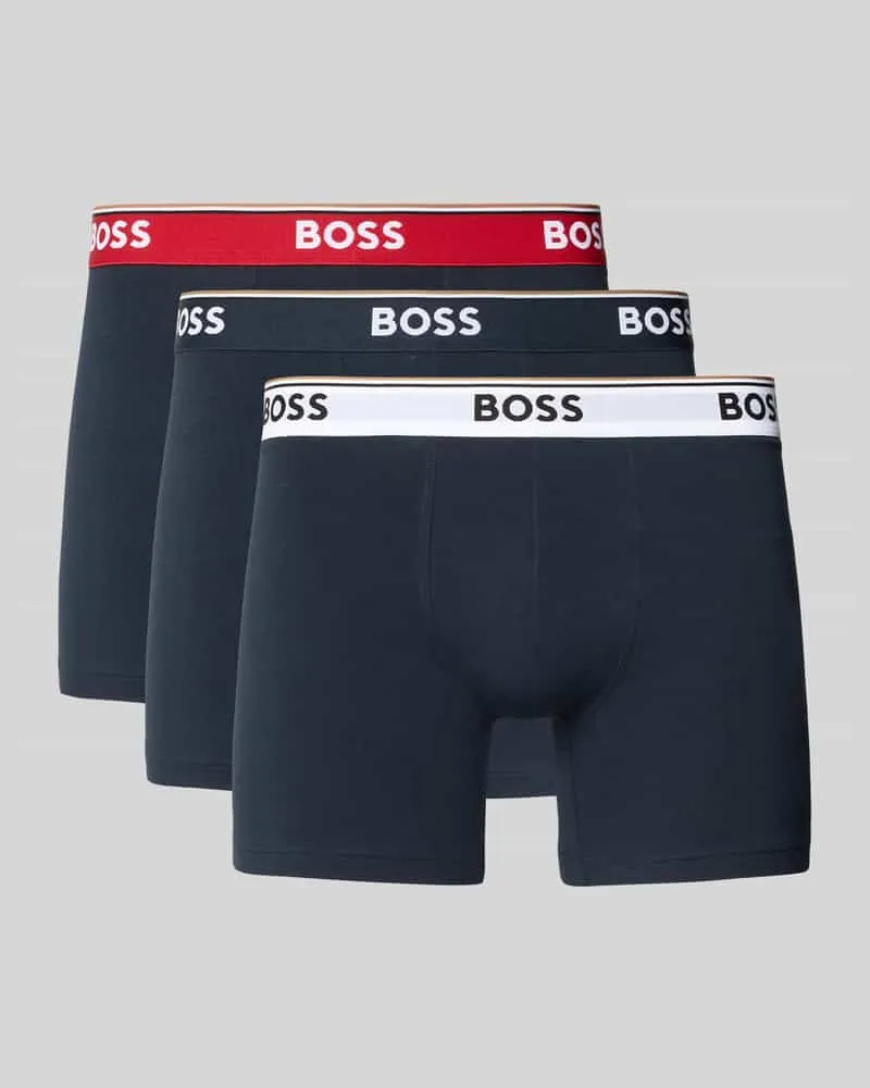 HUGO BOSS Trunk aus Baumwoll-Mix im 3er-Pack Modell '3P Boxer Brief Marine