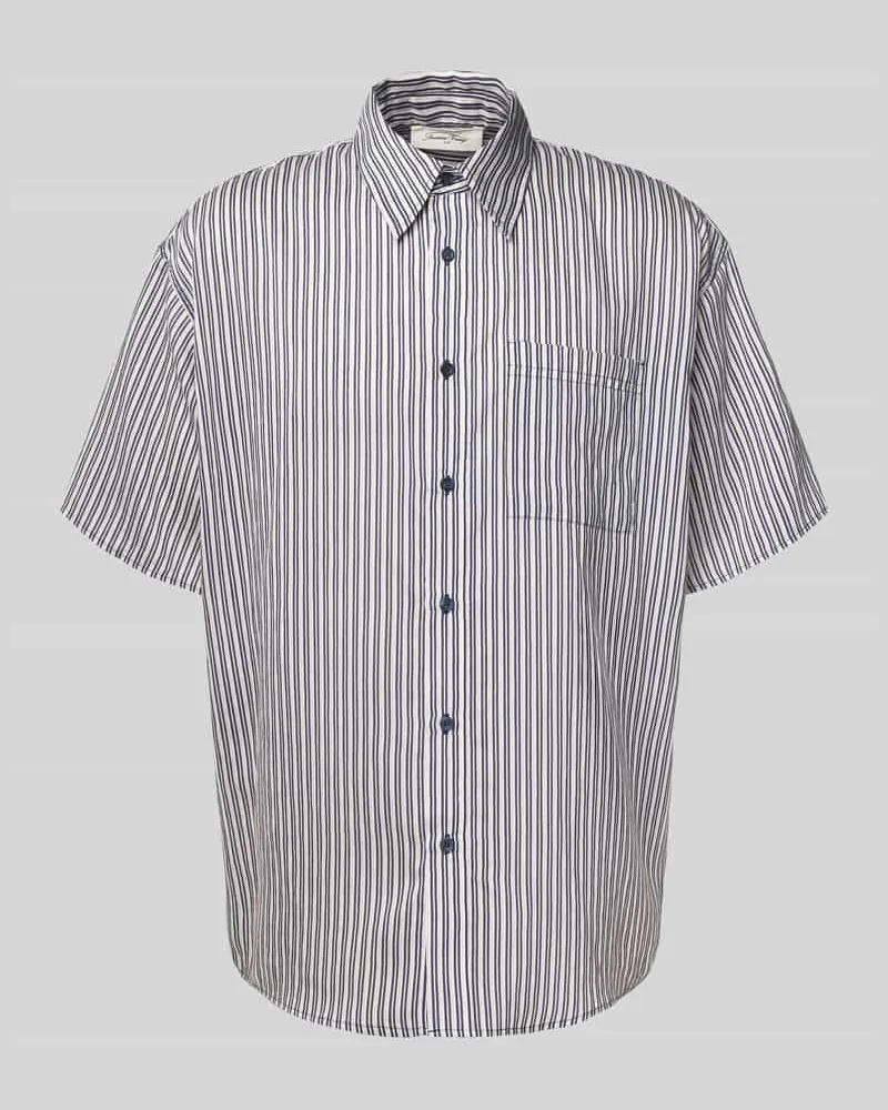 American Vintage Regular Fit Freizeithemd mit Brusttasche Modell 'ZIVOW Blau