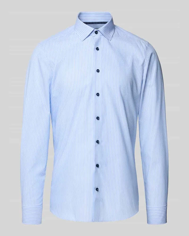 Olymp Body Fit Businesshemd mit Kentkragen Bleu
