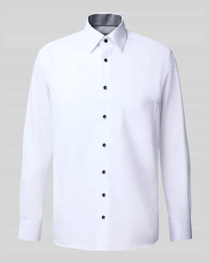 Eterna Modern Fit Business-Hemd mit Kentkragen 