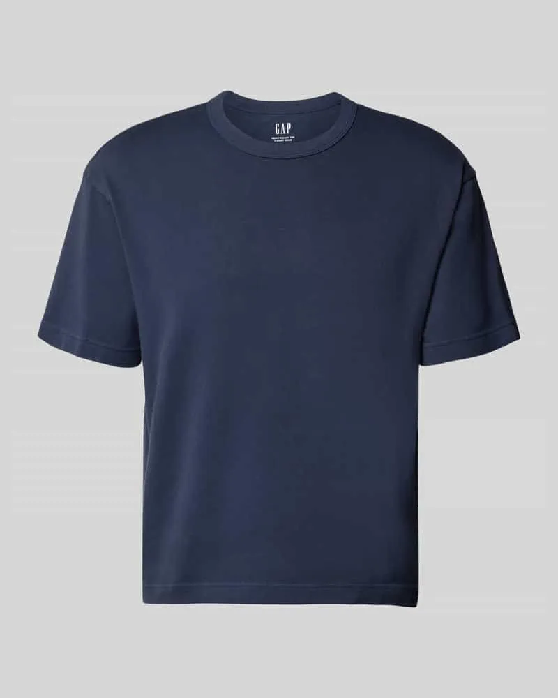 GAP Cropped T-Shirt mit Rundhalsausschnitt Dunkelblau