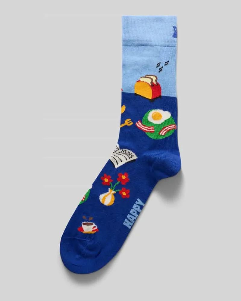 Happy Socks Socken mit Allover-Motiv-Print Marine