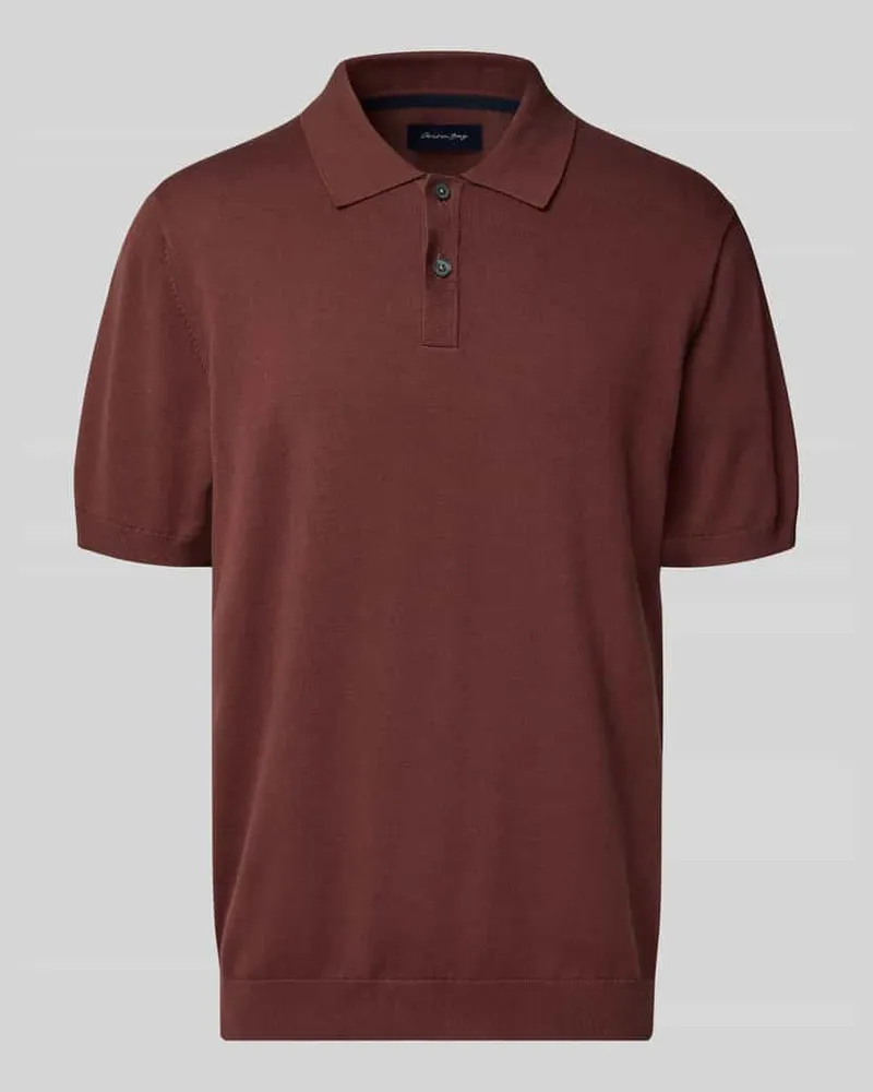 Christian Berg Regular Fit Poloshirt mit kurzer Knopfleiste 