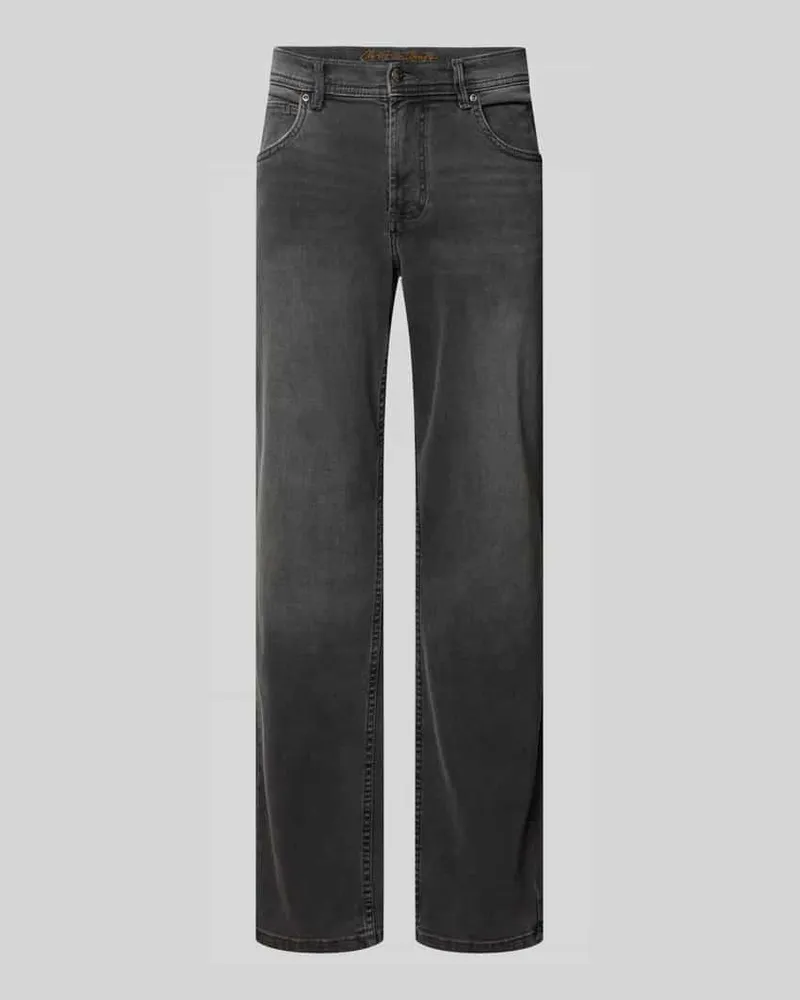 Christian Berg Comfort Fit Jeans mit Eingrifftaschen Dunkelgrau