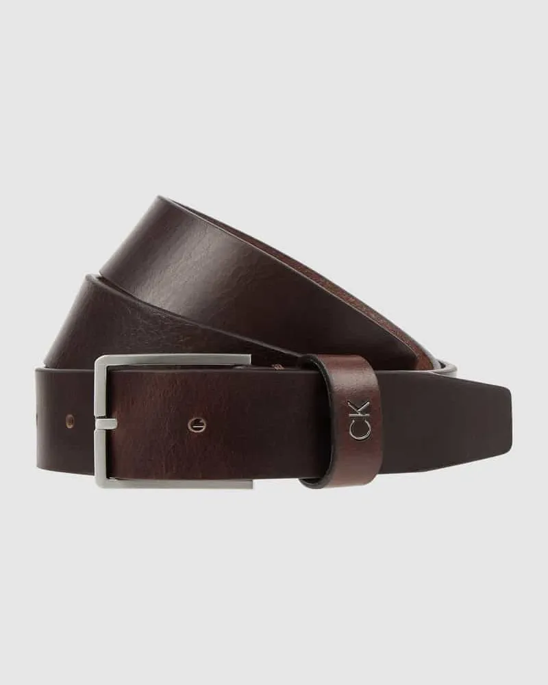 Calvin Klein Gürtel aus Büffelleder Dunkelbraun