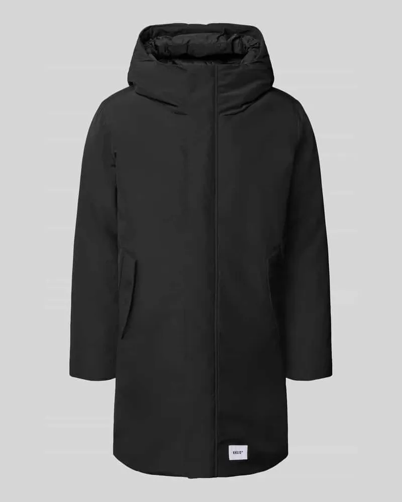 khujo Jacke mit Label-Patch und Kapuze Black