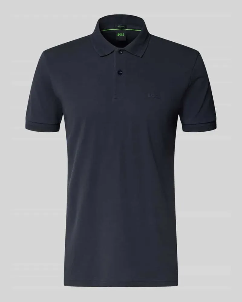 HUGO BOSS Regular Fit Poloshirt aus reiner Baumwolle Modell 'PIO 1 Marine
