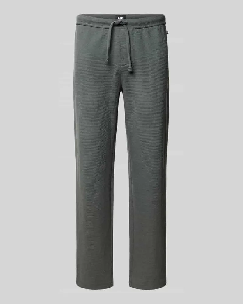 HUGO BOSS Regular Fit Sweatpants aus Baumwoll-Mix Schilf