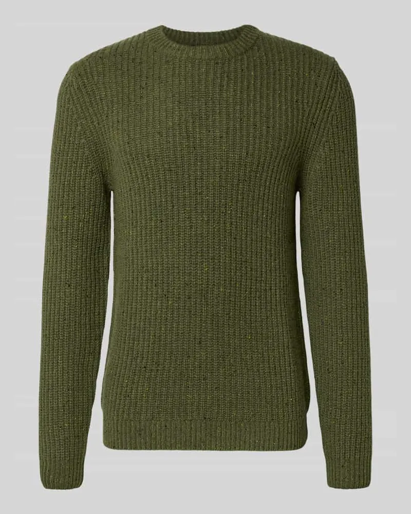 McNeal Strickpullover aus Woll-Mix mit Rundhalsausschnitt Oliv