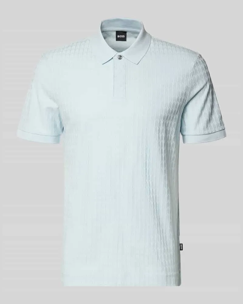 HUGO BOSS Regular Fit Poloshirt aus reiner Baumwolle Modell 'H-PARLEY 321 Hellblau