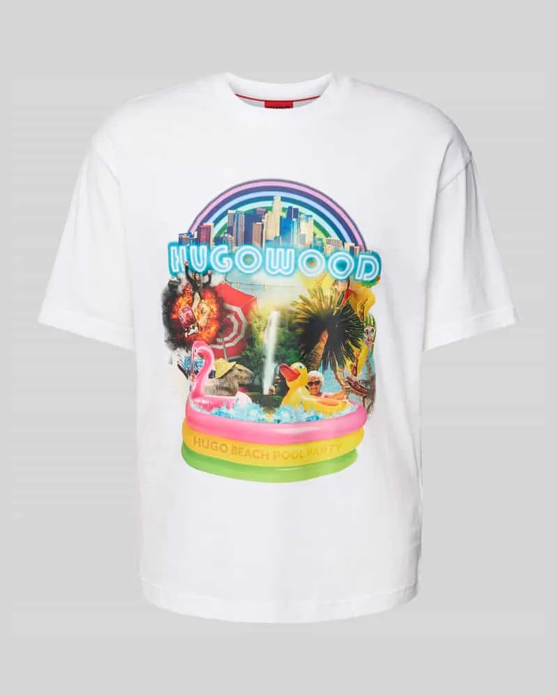 HUGO BOSS T-Shirt mit Label-Print Modell 'Duwood 