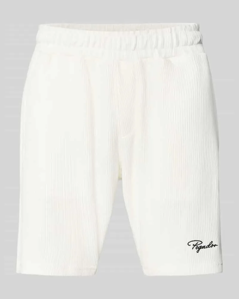 PEGADOR Shorts in Ripp-Optik mit Label-Stitching Modell 'SIGNAR 