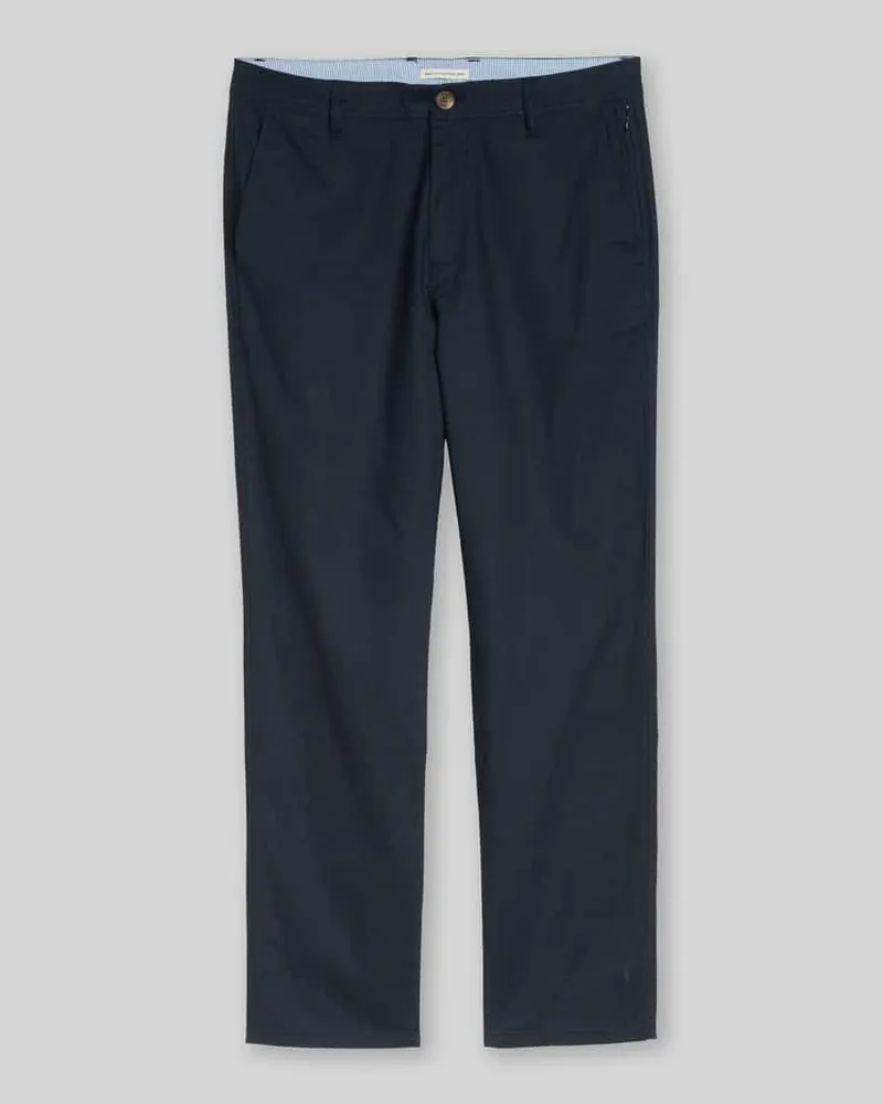 Tom Tailor Regular Fit Chino aus Leinen-Baumwolle-Mix Marine