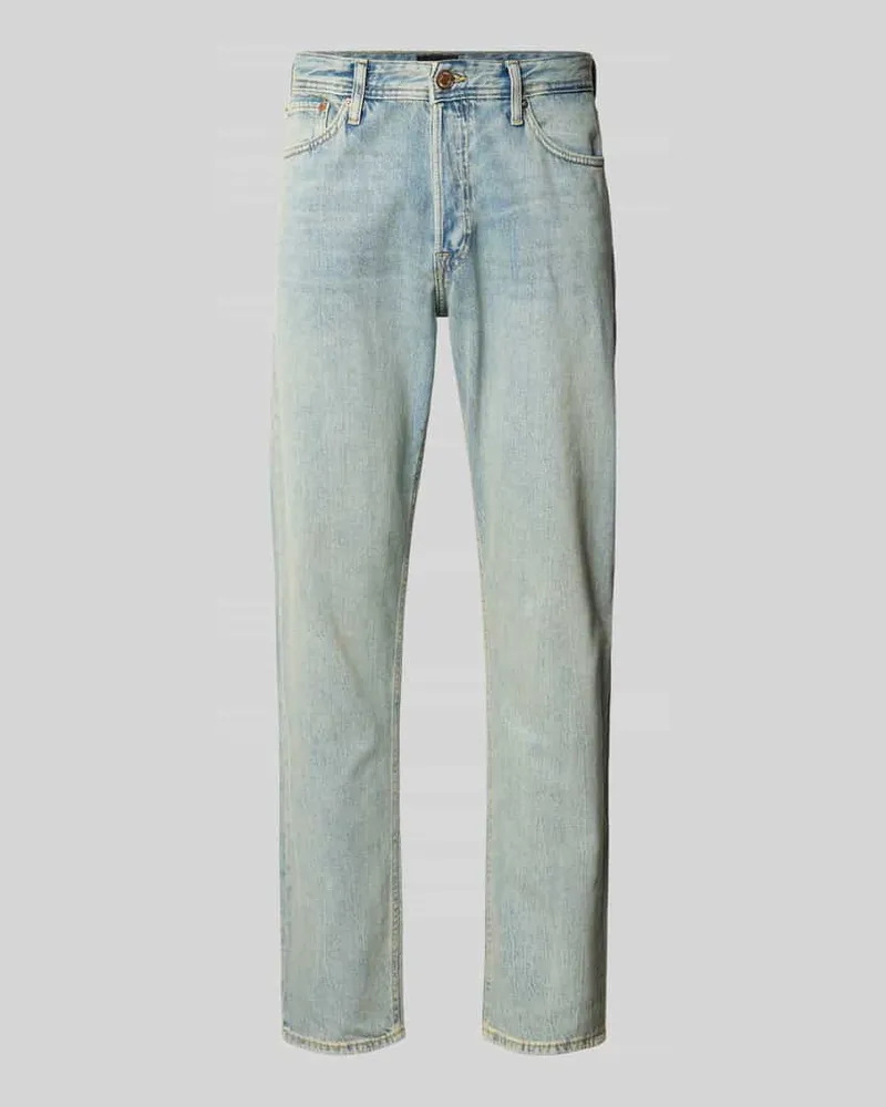 Jack & Jones Relaxed Fit Jeans im Used-Look Modell 'CHRIS Hellblau