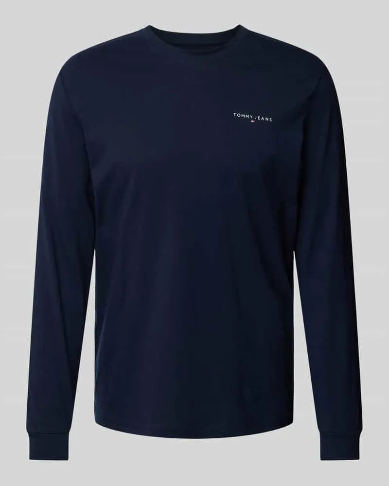 Tommy Hilfiger Slim Fit Longsleeve mit Label-Print 