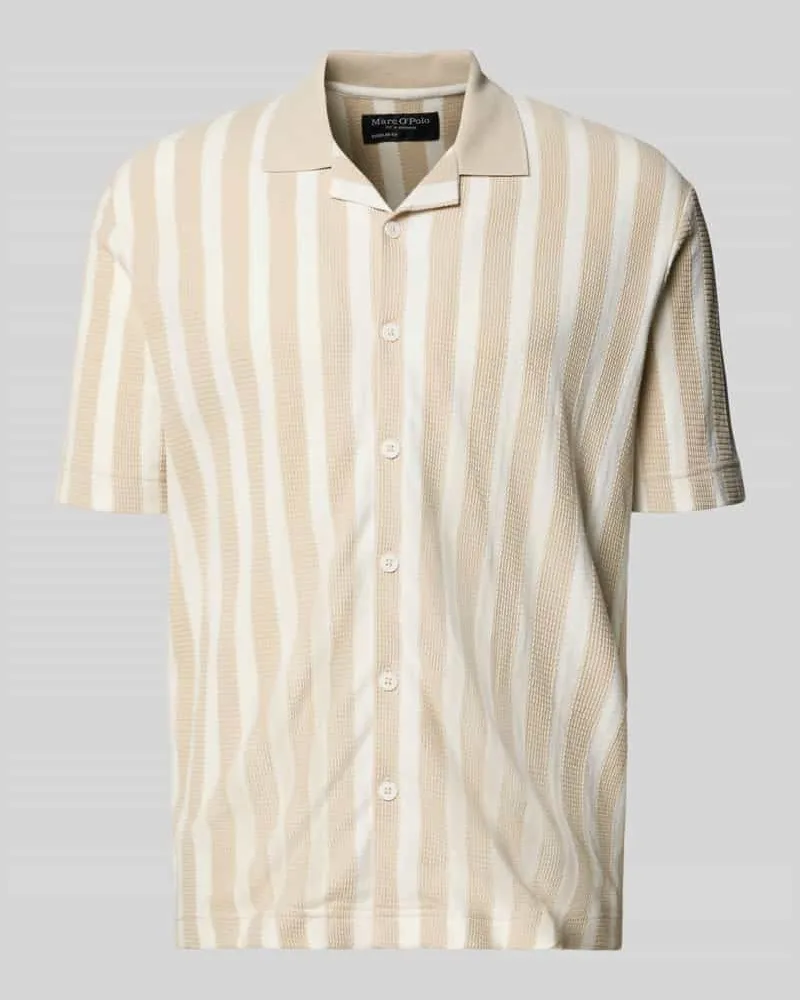 Marc O'Polo Regular Fit Freizeithemd aus reiner Baumwolle Beige