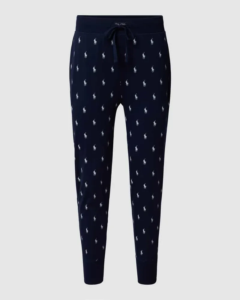 Ralph Lauren Sweathose mit Allover-Logo-Print Dunkelblau