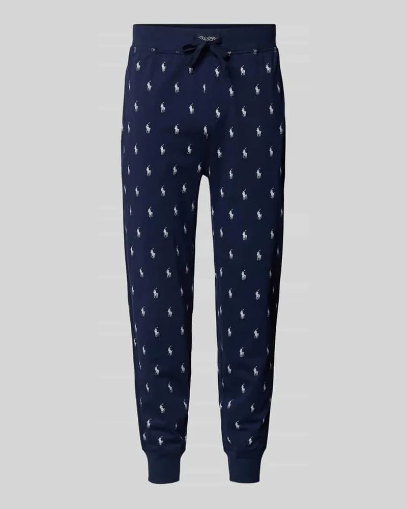 Ralph Lauren Sweathose mit Allover-Logo-Print Dunkelblau