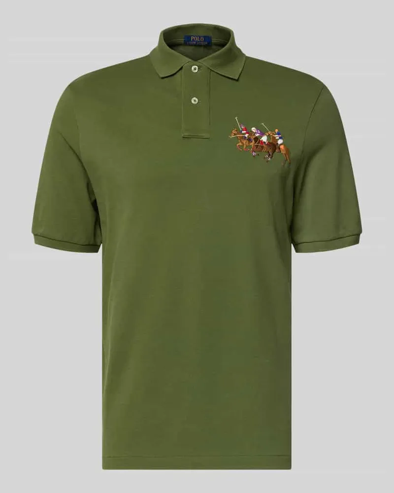 Ralph Lauren Regular Fit Poloshirt aus reiner Baumwolle Oliv