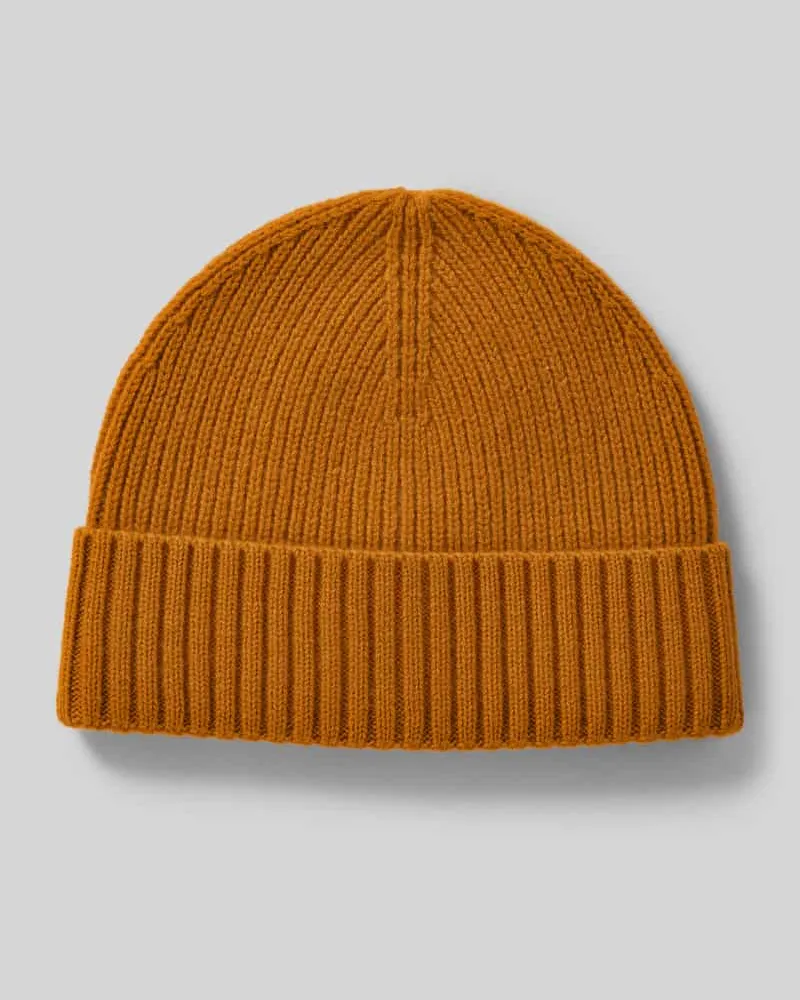 McNeal Beanie aus Wolle-Kaschmir-Mix Gold