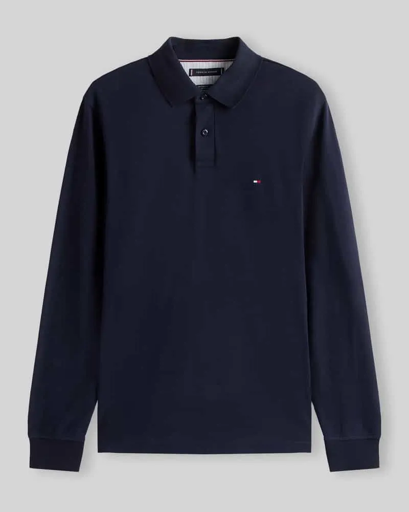 Tommy Hilfiger Regular Fit Poloshirt aus Baumwoll-Mix Marine