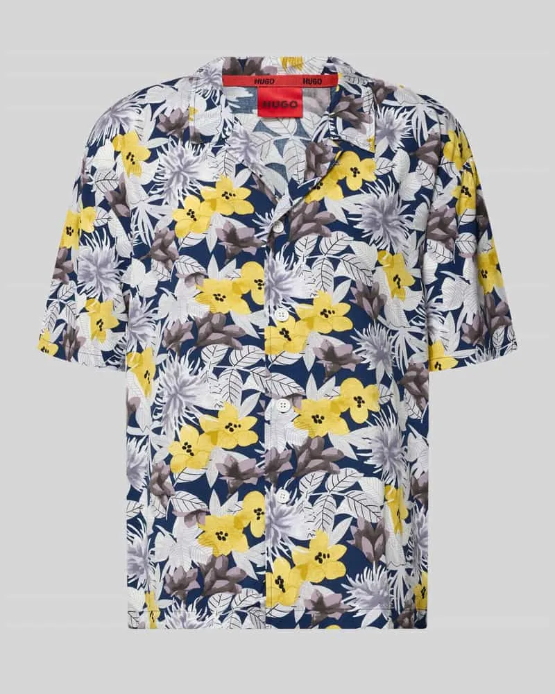 HUGO BOSS Relaxed Fit Freizeithemd aus reiner Viskose Modell 'BEACH Gelb