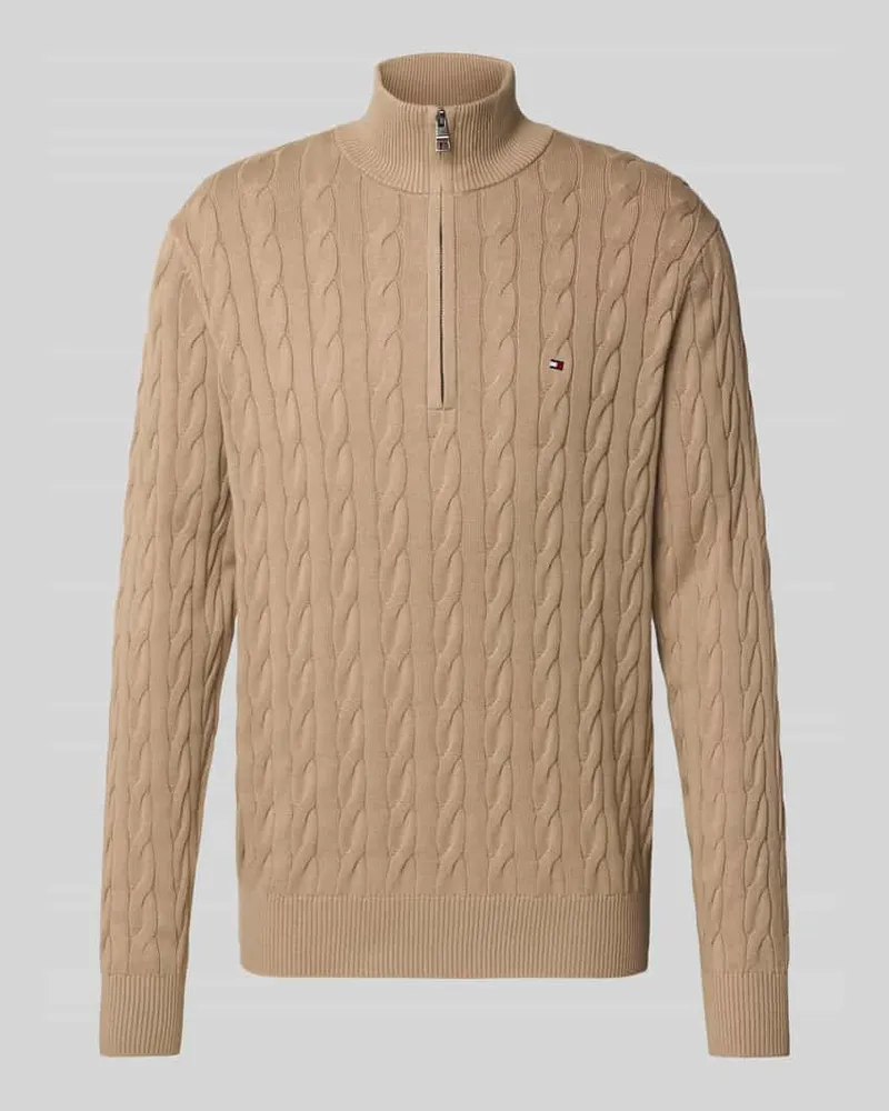 Tommy Hilfiger Regular Fit Troyer aus reiner Baumwolle 