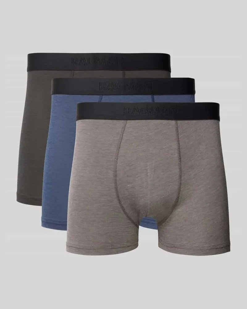 Ragman Boxershorts mit elastischem Label-Bund Dunkelgrau