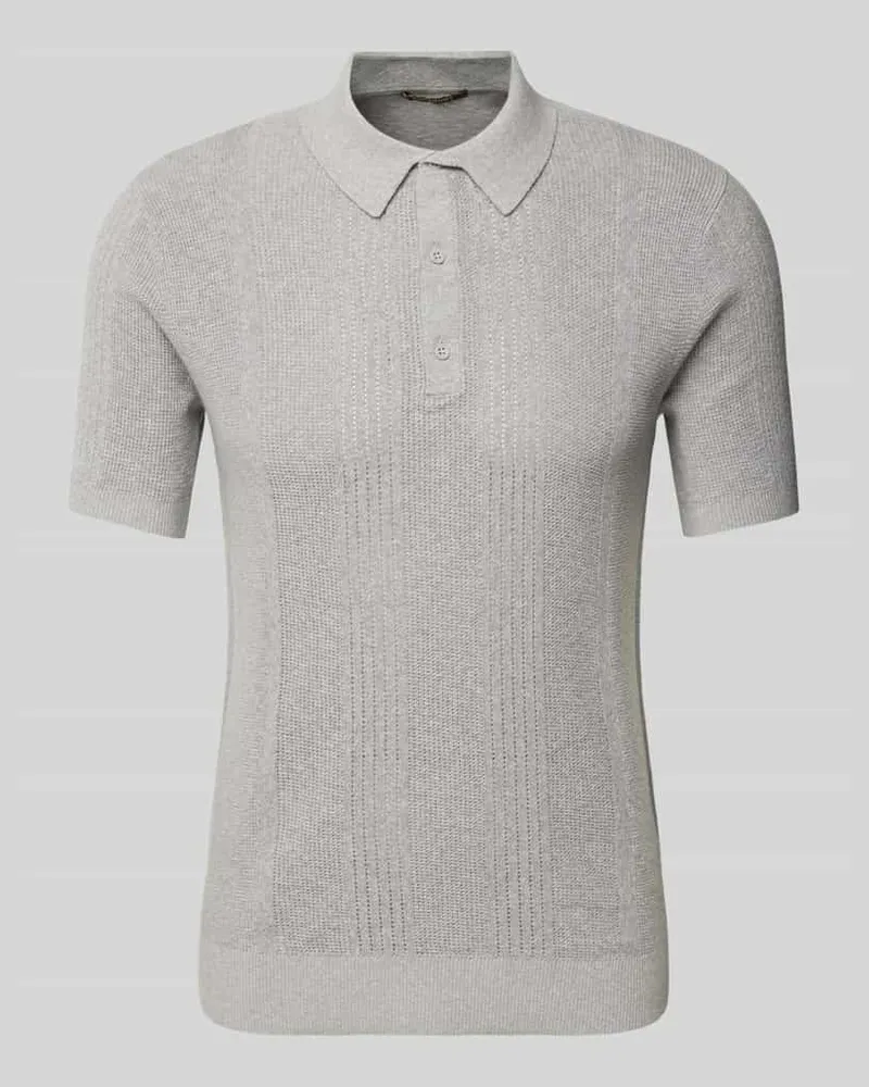 Superdry. Poloshirt mit kurzer Knopfleiste Mittelgrau