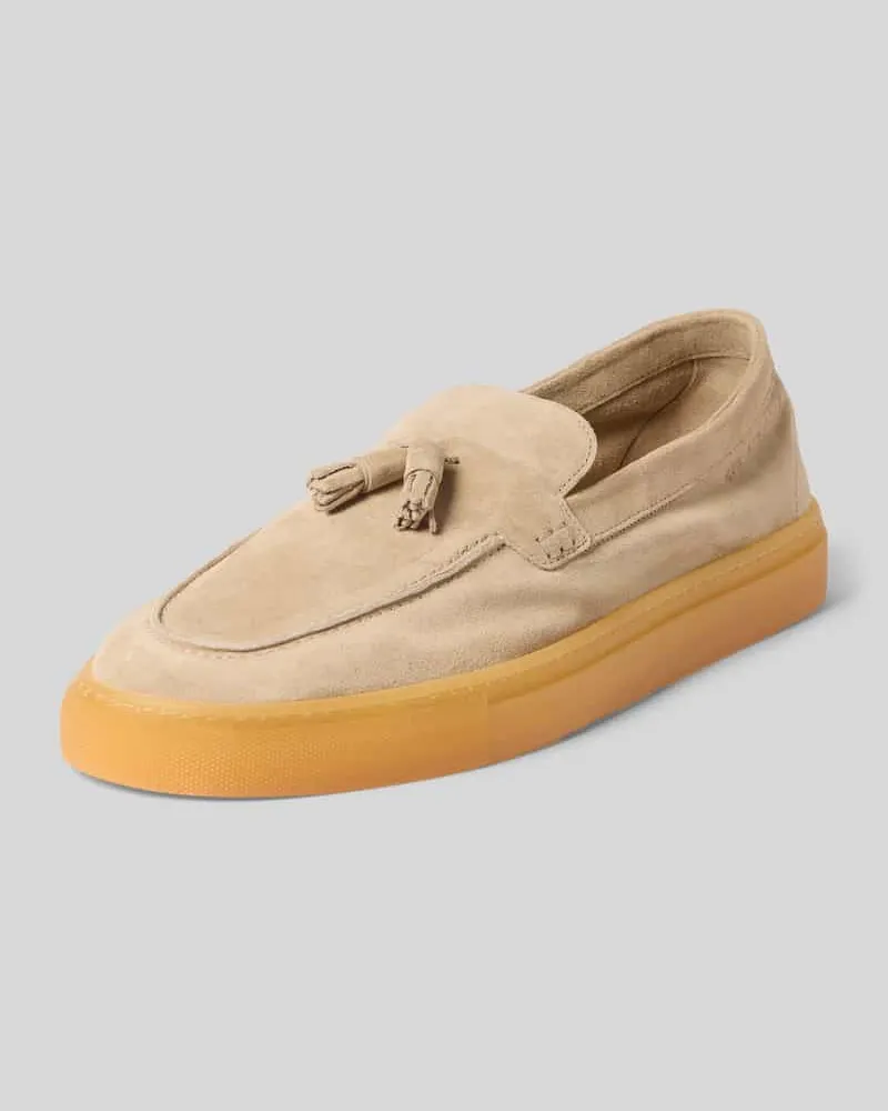 Copenhagen Loafer aus echtem Leder mit glatter Sohle Sand