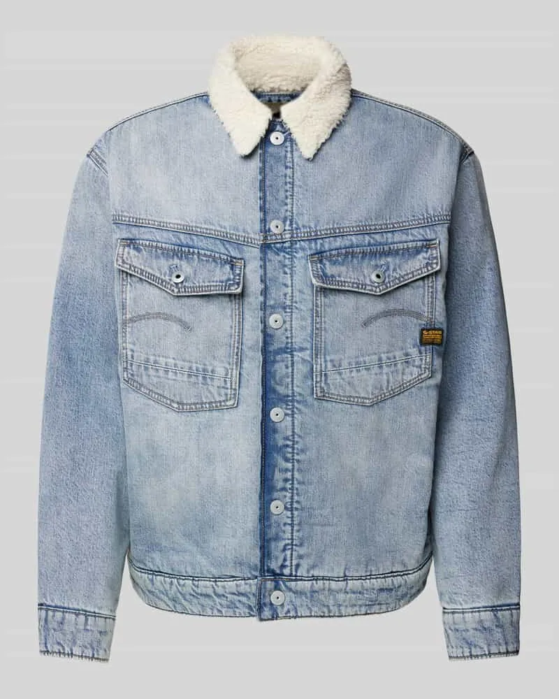 G-STAR RAW Jeansjacke mit Futter aus Kunstfell 