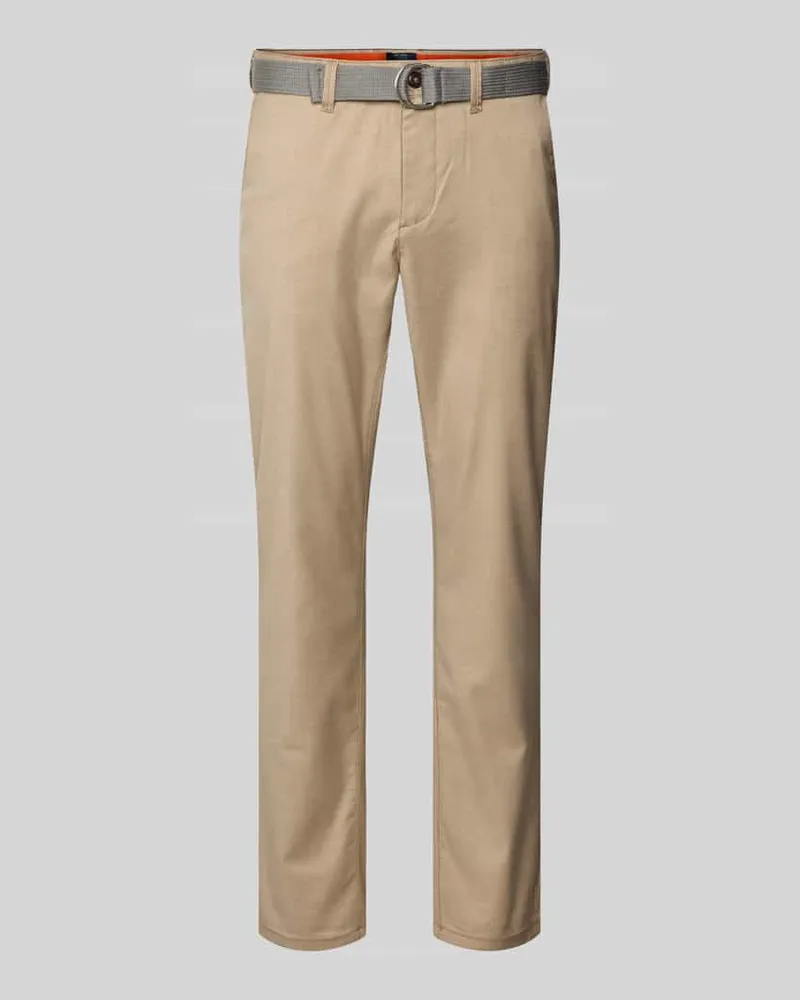McNeal Slim Fit Anzughose mit Gürtel Beige