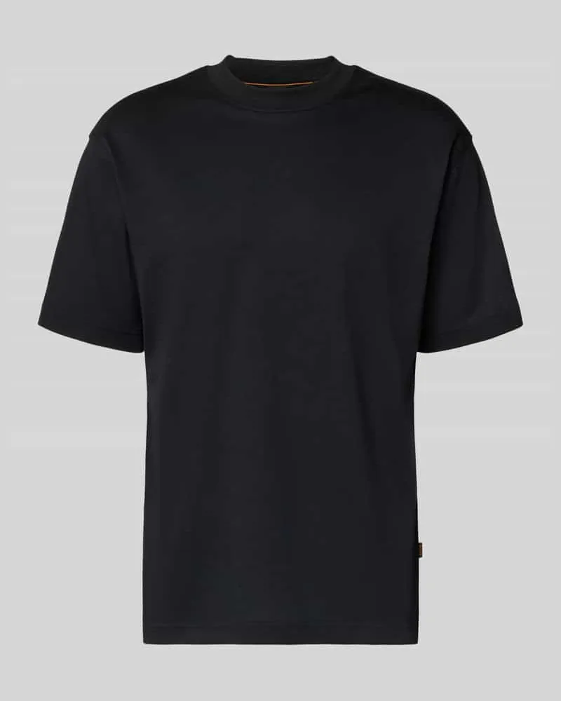 HUGO BOSS Regular Fit T-Shirt aus Baumwoll-Mix Modell 'TEETIM Black