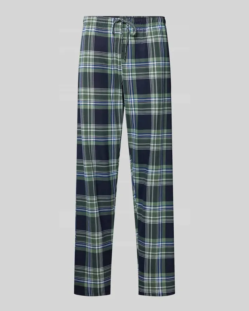 Christian Berg Pyjamahose mit elastischem Bund und Kordelzug Marine