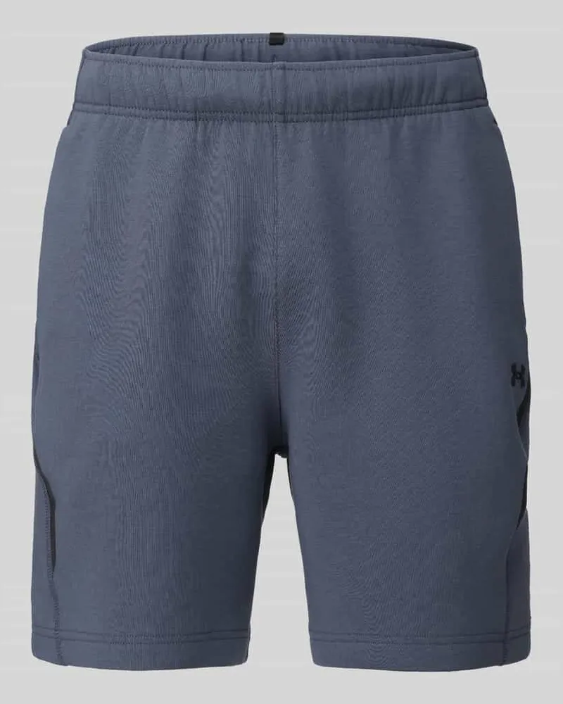 Under Armour Loose Fit Sportshorts mit Baumwoll-Anteil Anthrazit