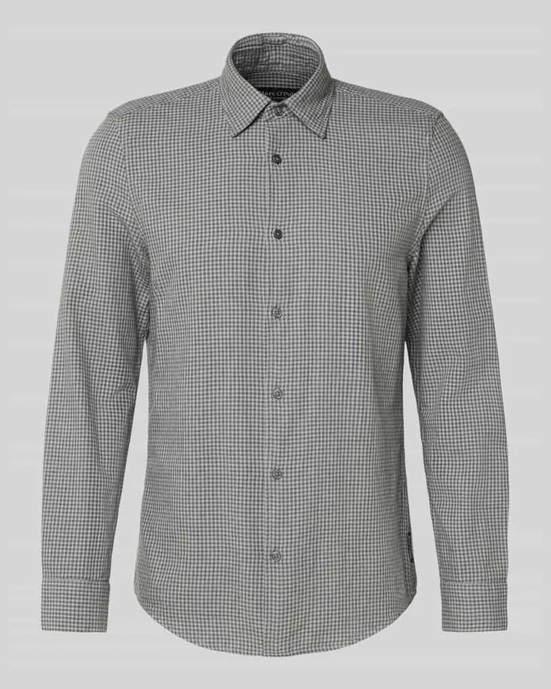 Marc O'Polo Regular Fit Freizeithemd aus hochwertiger Baumwolle Eisblau