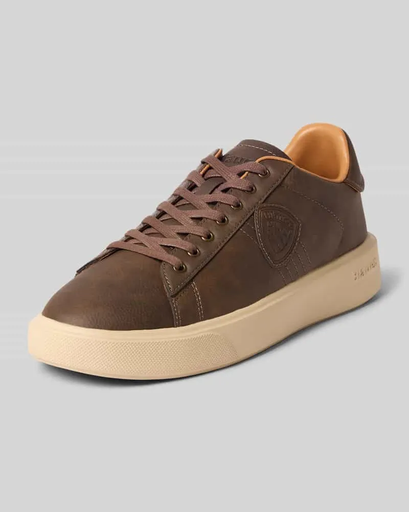 Blauer Sneaker mit Logo-Detail Modell 'Buck Dunkelbraun
