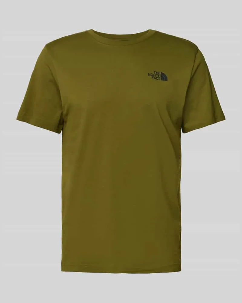 The North Face T-Shirt mit Label-Print Modell 'Simple Dome Oliv