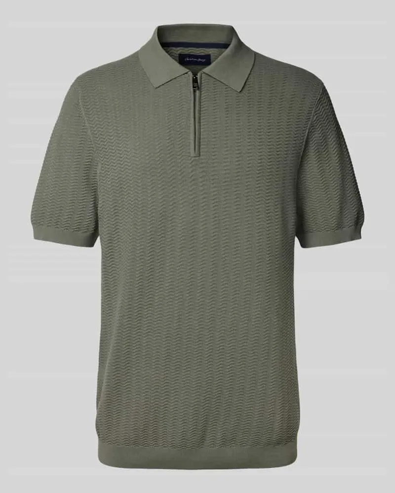 Christian Berg Regular Fit Poloshirt mit kurzem Reißverschluss 