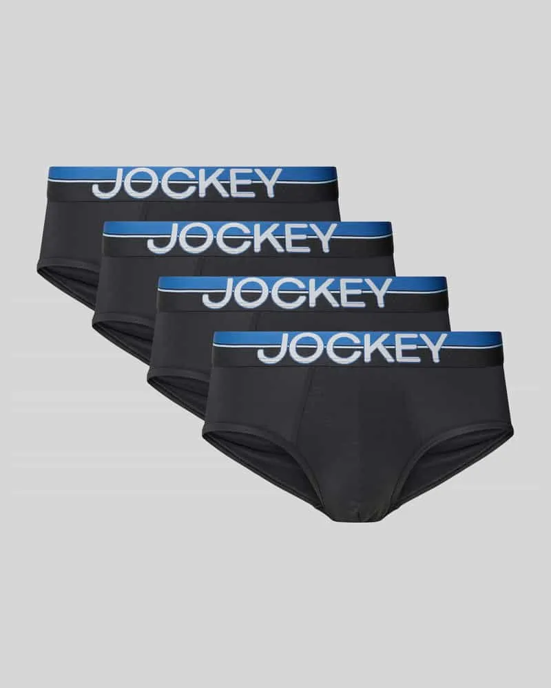 Jockey Slim Fit Slip mit Logo-Stitching im 3er-pack Black